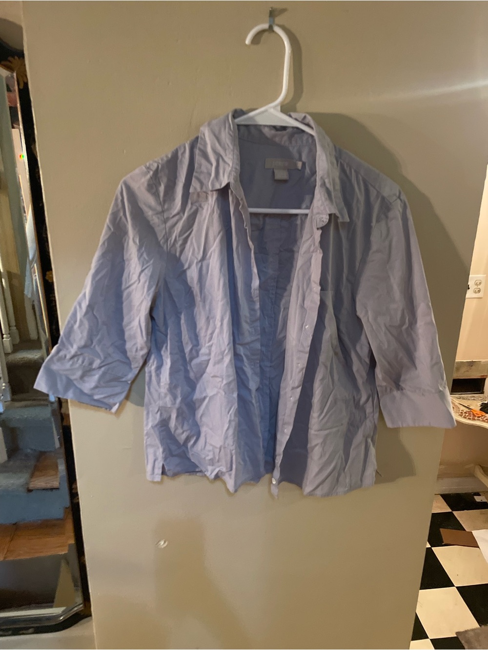 Vintage 90s J. Crew lavender button down shirt